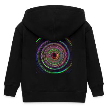 Psychedelische Spirale - Kids Organic Zip-up Hoodie by Stanley/Stella - black - Back