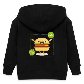 Süßer Hamburger - Kinder Organic Kapuzenjacke Mini Cultivator von Stanley/Stella - Schwarz - Hinten