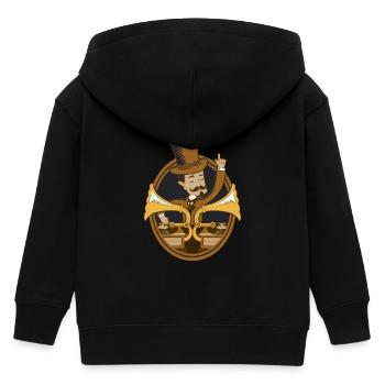 Retro dj vintage - Veste à capuche enfant bio Stanley/Stella - noir - Dos