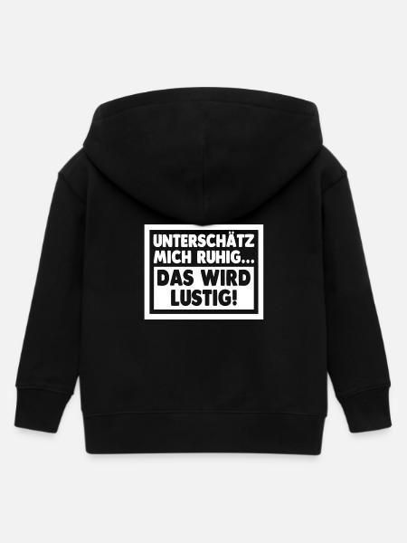 Das wird lustig - Kinder Organic Kapuzenjacke Mini Cultivator von Stanley/Stella - Schwarz