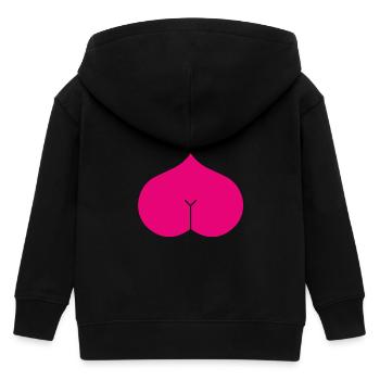 Arsch Herz Popo Liebe Lustig Geschenk - Kinder Organic Kapuzenjacke Mini Cultivator von Stanley/Stella - Schwarz - Hinten