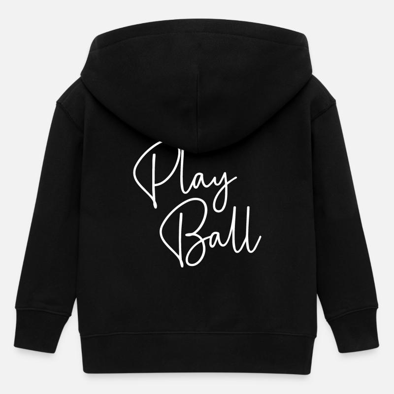 Gioca a palla - Felpa con cappuccio con zip bambino bio di Stanley/Stella - nero