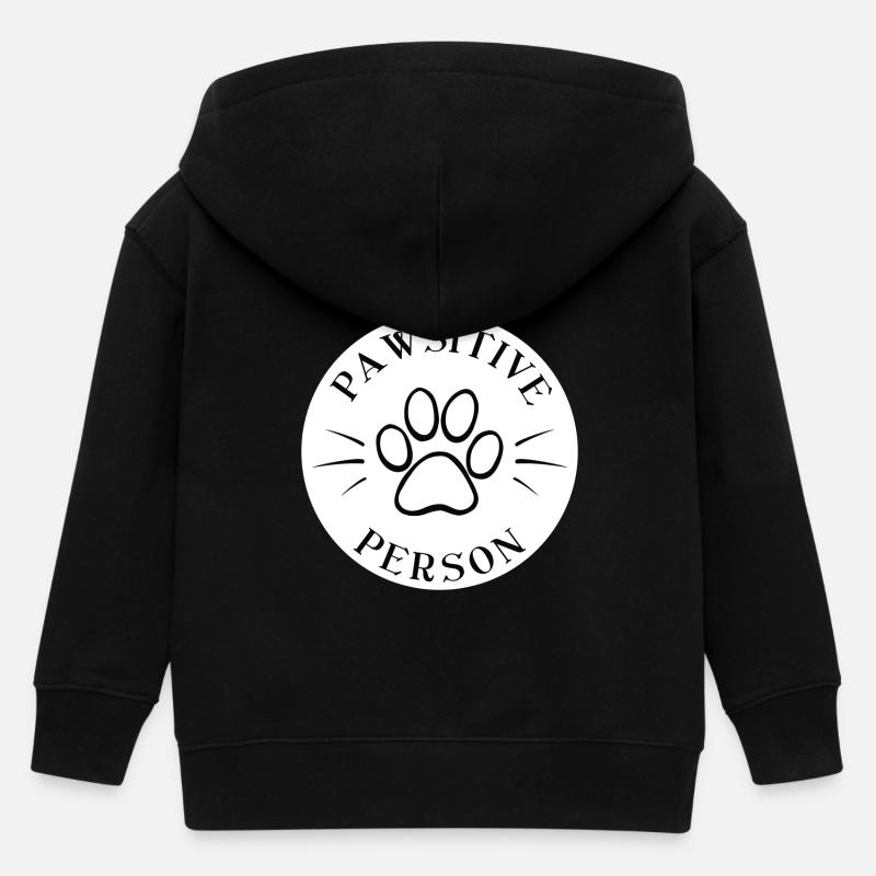 Pawsitive Personne, Chats - Veste à capuche enfant bio Stanley/Stella - noir