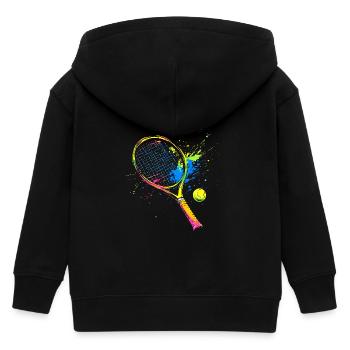 Buntes Tennis Tennisschläger - Kinder Organic Kapuzenjacke Mini Cultivator von Stanley/Stella - Schwarz - Hinten
