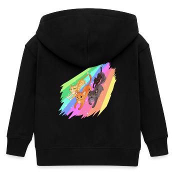 Feuerstern Firestar Katzen Regenbogen Warrior Cats - Kinder Organic Kapuzenjacke Mini Cultivator von Stanley/Stella - Schwarz - Hinten