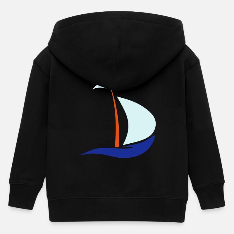 bateau à voile - Veste à capuche enfant bio Stanley/Stella - noir