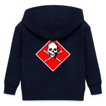 Schädel und Knochen - Kinder Organic Kapuzenjacke Mini Cultivator von Stanley/Stella - Navy - Hinten