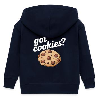 Cookies Cookie Biscuits Biscuits Chocolate - Kids Organic Zip-up Hoodie by Stanley/Stella - navy - Back