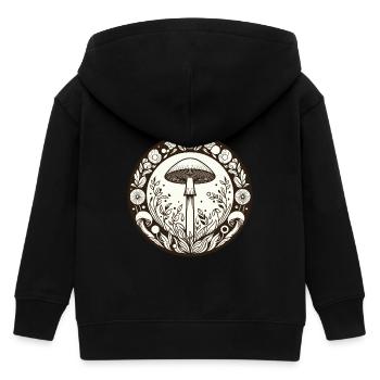 Mandala Champignon Mystique - Art Nouveau Botanique - Veste à capuche enfant bio Stanley/Stella - noir - Dos