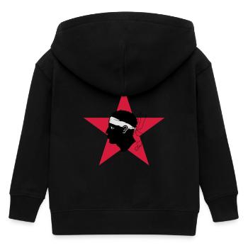 Corse / Corsica / Korsica / Geek / Humour / Bastia - Veste à capuche enfant bio Stanley/Stella - noir - Dos