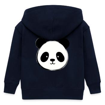 Süßer Panda - Kinder Organic Kapuzenjacke Mini Cultivator von Stanley/Stella - Navy - Hinten