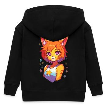 Étoile à fourrure - Veste à capuche enfant bio Stanley/Stella - noir - Dos