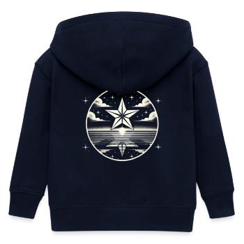 corps céleste, idée cadeau, ciel étoilé comète L - Veste à capuche enfant bio Stanley/Stella - marine - Dos