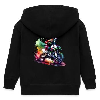 Motocross - Kinder Organic Kapuzenjacke Mini Cultivator von Stanley/Stella - Schwarz - Hinten