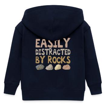 Leicht von Gesteinen ablenken Geologie Paläontologe - Kinder Organic Kapuzenjacke Mini Cultivator von Stanley/Stella - Navy - Hinten
