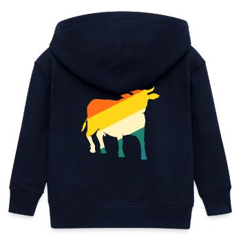 Bovins de buffle Bœufs - Veste à capuche enfant bio Stanley/Stella - marine - Dos