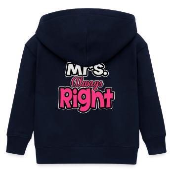 Mrs. always right - Kinder Organic Kapuzenjacke Mini Cultivator von Stanley/Stella - Navy - Hinten