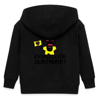 Ich brülle für Dortmund! - Kinder Organic Kapuzenjacke Mini Cultivator von Stanley/Stella - Schwarz - Hinten