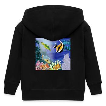 Unter Wasserbild 01 - Kinder Organic Kapuzenjacke Mini Cultivator von Stanley/Stella - Schwarz - Hinten