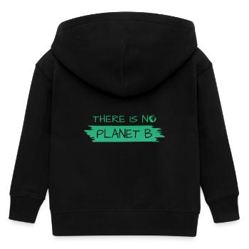 there is no planet b - Kinder Organic Kapuzenjacke Mini Cultivator von Stanley/Stella - Schwarz - Hinten
