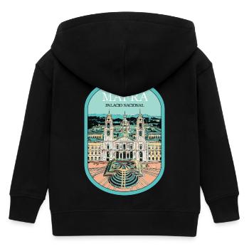 Kloster und Nationalpalast von Mafra, Luftaufnahme - Kinder Organic Kapuzenjacke Mini Cultivator von Stanley/Stella - Schwarz - Hinten
