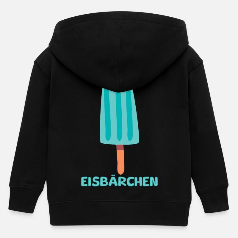 Eisbärchen Eis - Kinder Organic Kapuzenjacke Mini Cultivator von Stanley/Stella - Schwarz