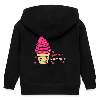 yummie yummie - Kids Organic Zip-up Hoodie by Stanley/Stella - black - Back
