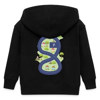 Street Scene for Kids - Kids Organic Zip-up Hoodie by Stanley/Stella - black - Back