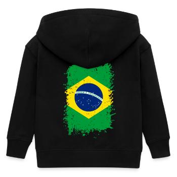 Brasilien - Kinder Organic Kapuzenjacke Mini Cultivator von Stanley/Stella - Schwarz - Hinten