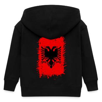 Albanien - Kinder Organic Kapuzenjacke Mini Cultivator von Stanley/Stella - Schwarz - Hinten
