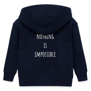 Rien n’est impossible impossible - Veste à capuche enfant bio Stanley/Stella - marine - Dos