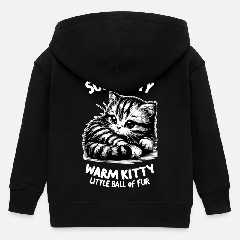 Soft Kitty (dunkel) - Kinder Organic Kapuzenjacke Mini Cultivator von Stanley/Stella - Schwarz