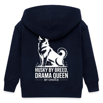 Husky Par race Drame Reine Par choix - Veste à capuche enfant bio Stanley/Stella - marine - Dos