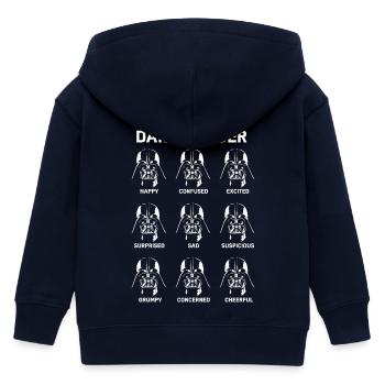 Star Wars Die Vielen Gesichter Von Darth Vader  - Kinder Organic Kapuzenjacke Mini Cultivator von Stanley/Stella - Navy - Hinten