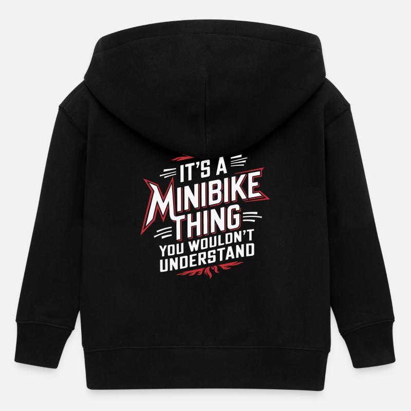 Minibike-Fan mit Herz - Kinder Organic Kapuzenjacke Mini Cultivator von Stanley/Stella - Schwarz