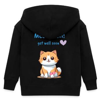 me-ouch! Wishing you a speedy recovery - Kids Organic Zip-up Hoodie by Stanley/Stella - black - Back