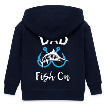 Papa Fish À La Pêche - Veste à capuche enfant bio Stanley/Stella - marine - Dos