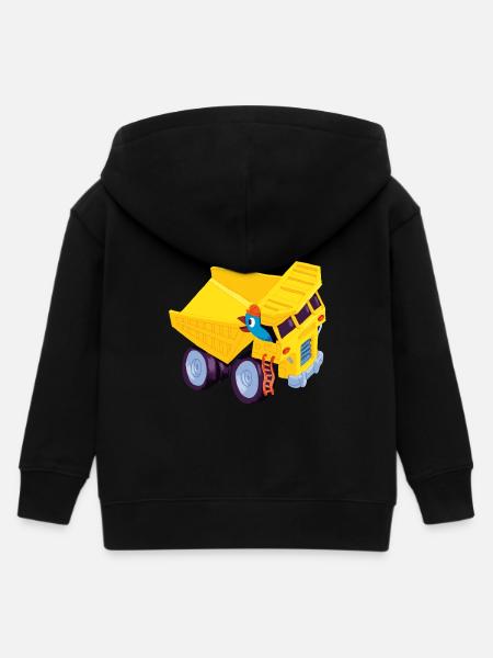 BirdoBagger - Kinder Organic Kapuzenjacke Mini Cultivator von Stanley/Stella - Schwarz