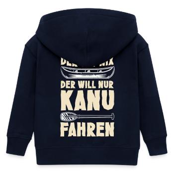 Kanu Kanut Kanutin Kanufahrer - Kinder Organic Kapuzenjacke Mini Cultivator von Stanley/Stella - Navy - Hinten