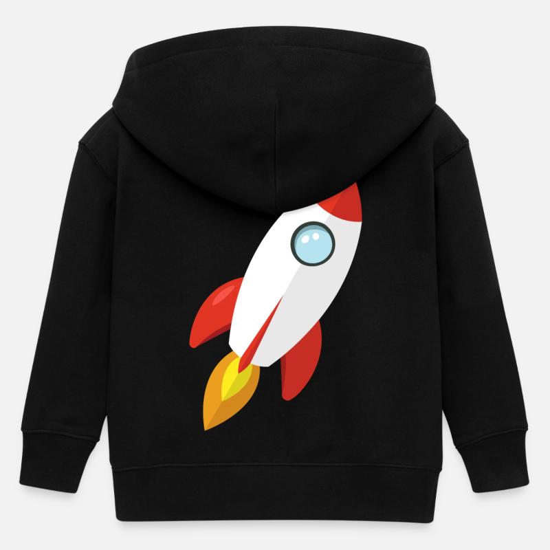 Fusée - Veste à capuche enfant bio Stanley/Stella - noir