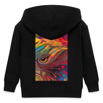 Abstrakte Kunst - Kinder Organic Kapuzenjacke Mini Cultivator von Stanley/Stella - Schwarz - Hinten