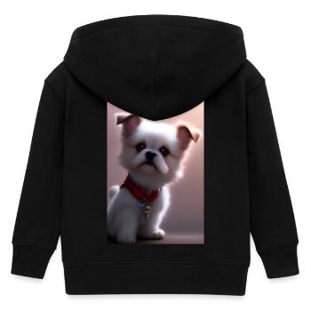 Baby Hund - Kinder Organic Kapuzenjacke Mini Cultivator von Stanley/Stella - Schwarz - Hinten