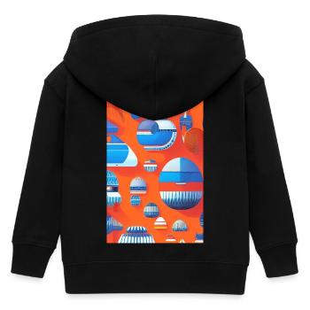 Abstrakte Kunst - Kinder Organic Kapuzenjacke Mini Cultivator von Stanley/Stella - Schwarz - Hinten