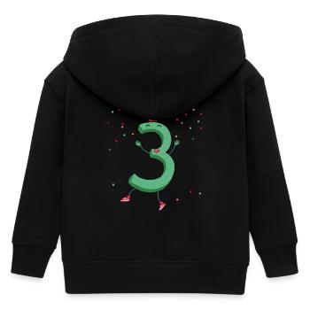 Drei Party - Kinder Organic Kapuzenjacke Mini Cultivator von Stanley/Stella - Schwarz - Hinten