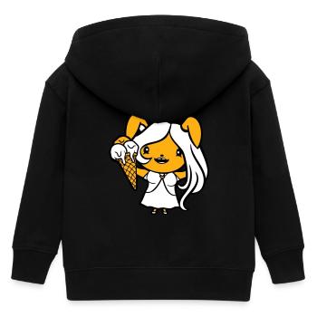 Bunny Eats Cream Waffle Cream Yummy Girl Woman - Veste à capuche enfant bio Stanley/Stella - noir - Dos