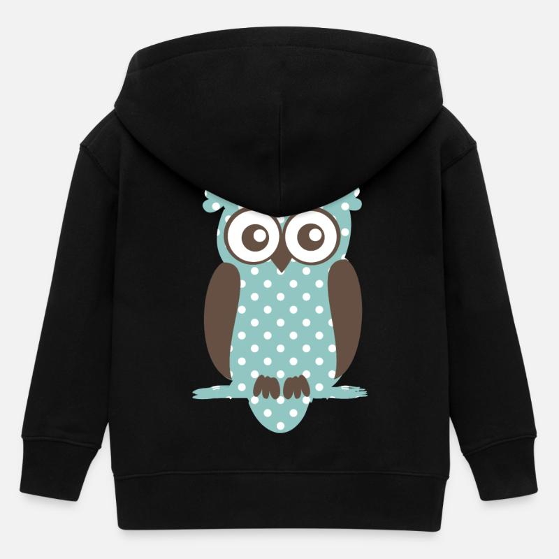 Chouette - Veste à capuche enfant bio Stanley/Stella - noir