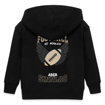 Football Leben sinnlos - Geschenk - Kinder Organic Kapuzenjacke Mini Cultivator von Stanley/Stella - Schwarz - Hinten