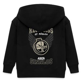 Kompass Geocaching Leben sinnlos - Geschenk - Kinder Organic Kapuzenjacke Mini Cultivator von Stanley/Stella - Schwarz - Hinten