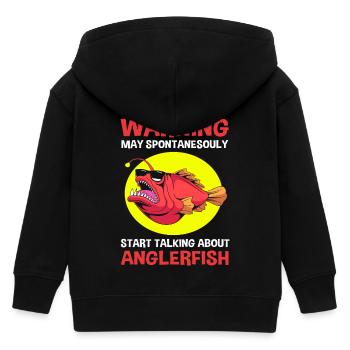 Frogfish - Kids Organic Zip-up Hoodie by Stanley/Stella - black - Back