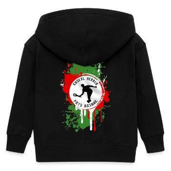 basque sport and tradition 07 - Veste à capuche enfant bio Stanley/Stella - noir - Dos